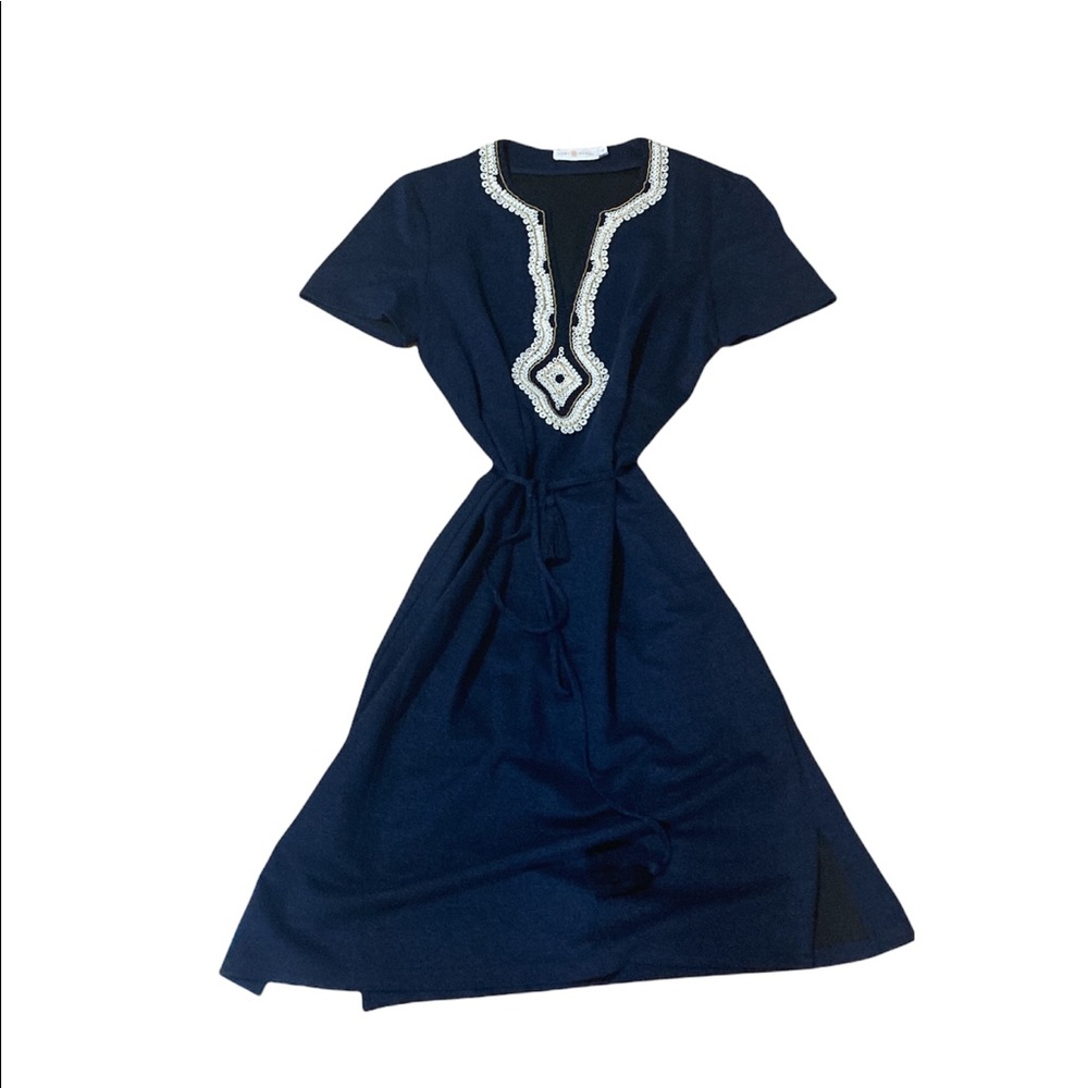 Tory Burch Navy Linen Sundress Sz Small